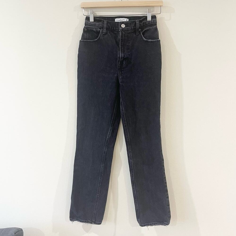 Abercrombie & Fitch Black Straight Leg Jeans